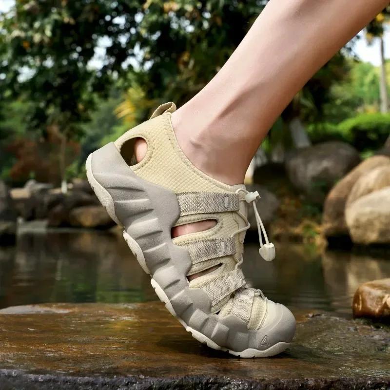 Быстросохнущие водные туфли мужские пляжные аквашузы летние для активного отдыха треккинга кемпинга пешего туризма сплава по реке похода по тропическому лесу альпинизма катания на лодке