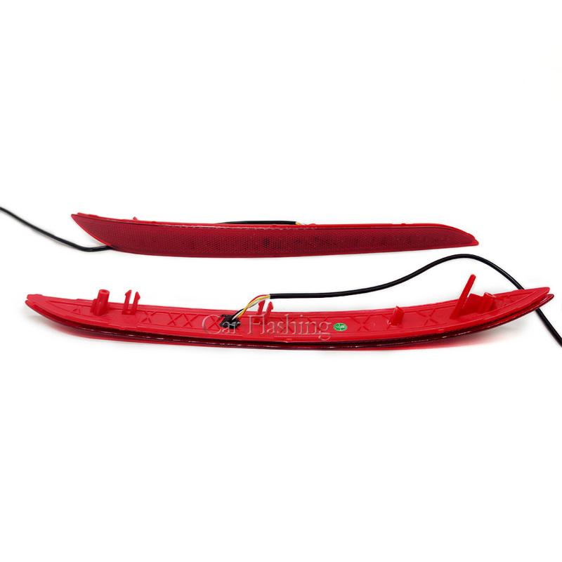 LED Rear Bumper Reflector Light For Hyundai Sonata 9th 2015 2016 2017 Stop Brake Tail Light Fog Lamp with turn signal