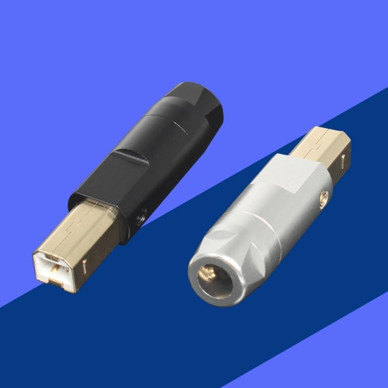 Корпус разъема USB Type-B с позолоченным разъемом из алюминиевого сплава, отверстие 6 мм для ремонта кабелей данных принтера