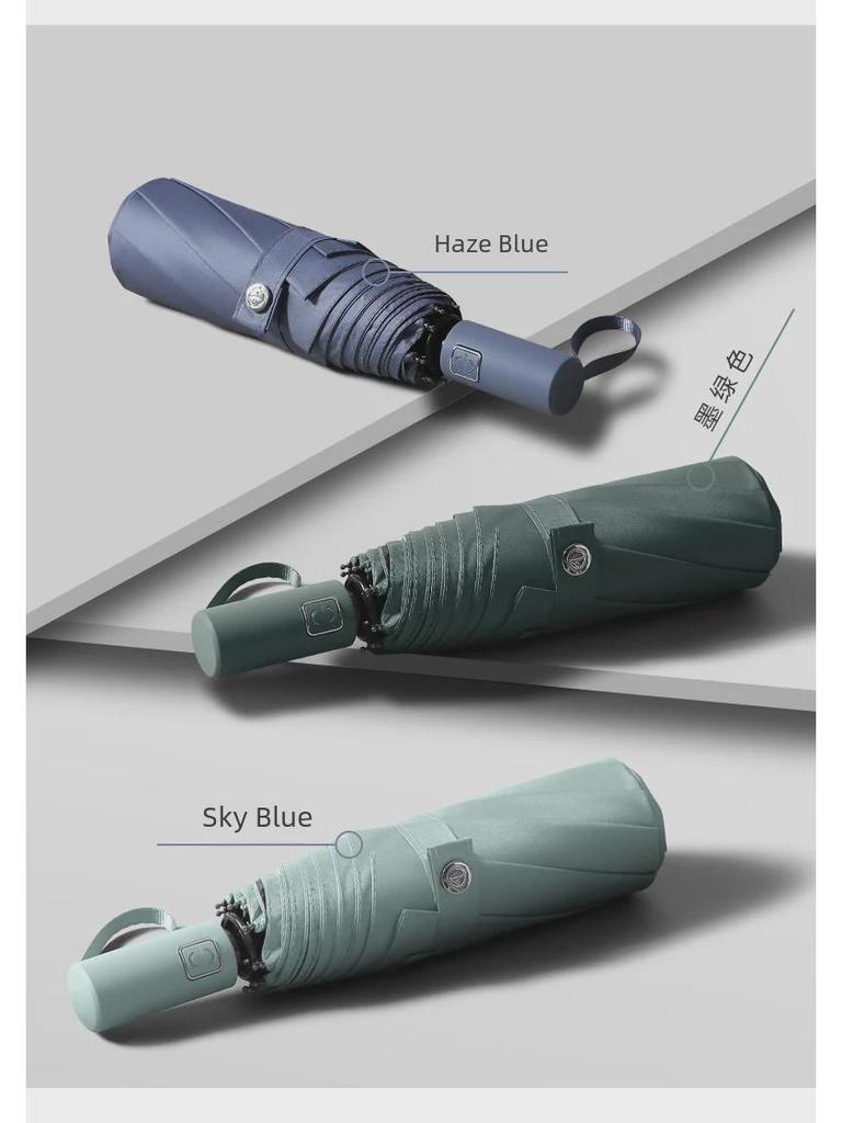 Retro Style Auto-Fold Umbrella: UV Protection for Women and Men, Perfect for Sun and Rain.