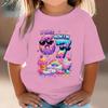 I Was 6 Now Im 7 Birthday Tshirt Girls Boys Casual Short Sleeve TShirt Candy Ice Cream Girls Tee Kids Number 6 7 Cotton Tees