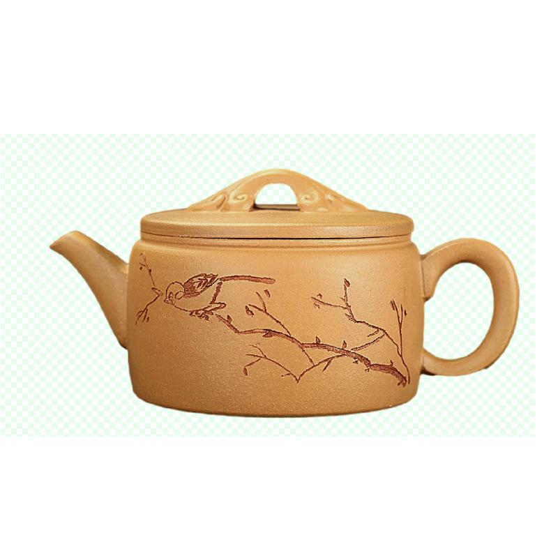 240ml Vintage Yixing Purple Clay Teapots Handmade Ruyi Large Caliber Pot Raw Ore Section Mud Kettle With Infuser Zisha Tea Set