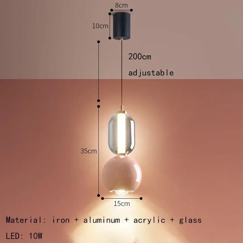 Подвесной светильник Nordic Minimalist Iron Glass Led, домашний декор, потолочная люстра, гостиная, столовая, подвесной светильник