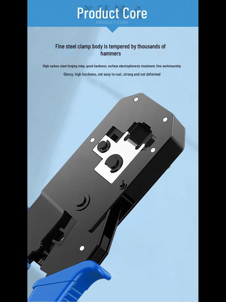 Yongbang Multi-function Network & Telephone Cable Crimping Pliers - 8P/6P/4P Universal Tool