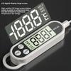 2Pcs Food Thermometer Waterproof Digital Thermometer with Long Stainless Steel Probe Backlit LCD Display Kitchen Tool for Cooking Grilling Baking