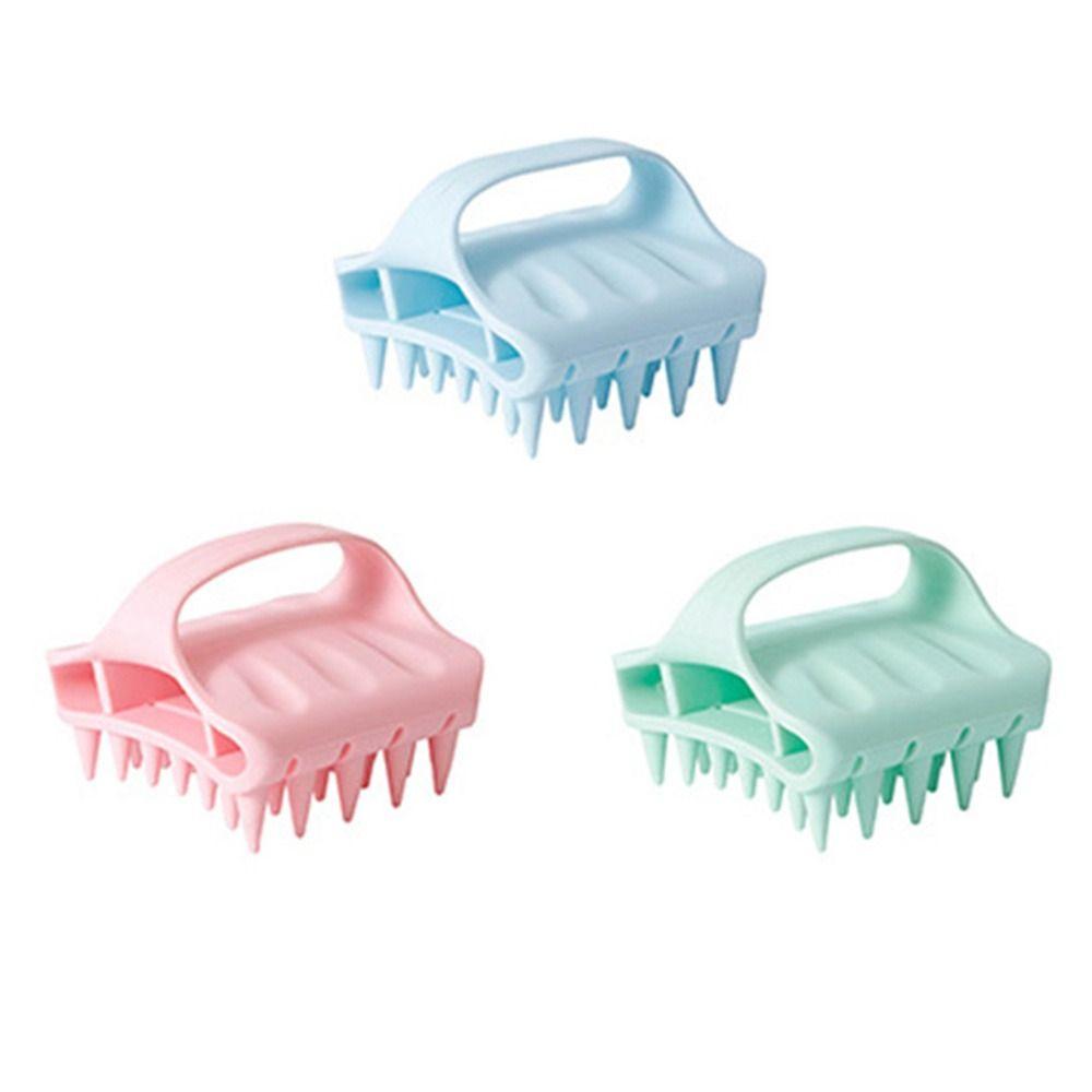 Портативный скраббер для очистки кожи головы Ручная отшелушивающая щетка для волос Все типы волос