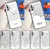 Лондон Кантри Скетч Городская Карта Для Чехла Телефона Samsung Galaxy A22 A32 A52 A54 A34 A14 A55 A35 A15 A53 A33 A13 A05 A06 A16