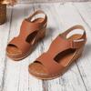 Large Size Wedge Heel Sandals Women's Summer New Velcro Light Outer Sandals Women