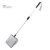 Металлический совок для кошачьего туалета, многоразовая сверхмощная лопата для просеивания со съемной регулируемой длинной ручкой для собак в курятнике