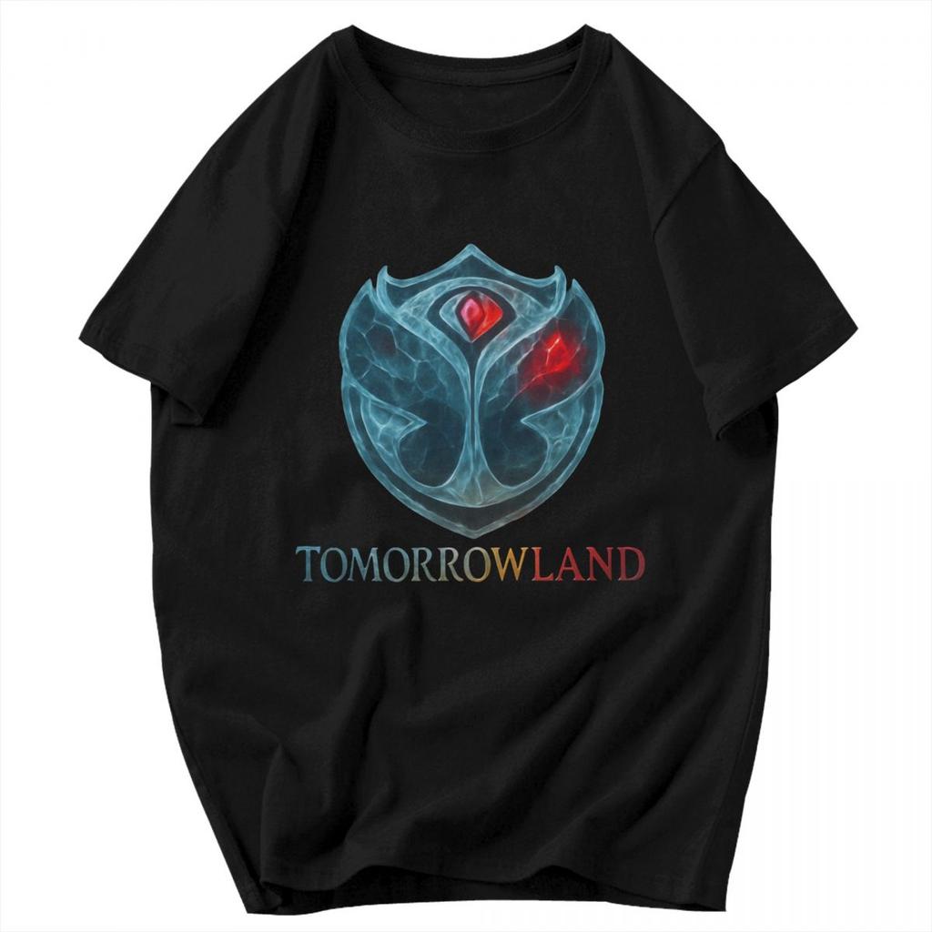 Мужская футболка Tomorrowland Музыкальная идея Y2K Графическая с круглым вырезом Унисекс Топы Футболки