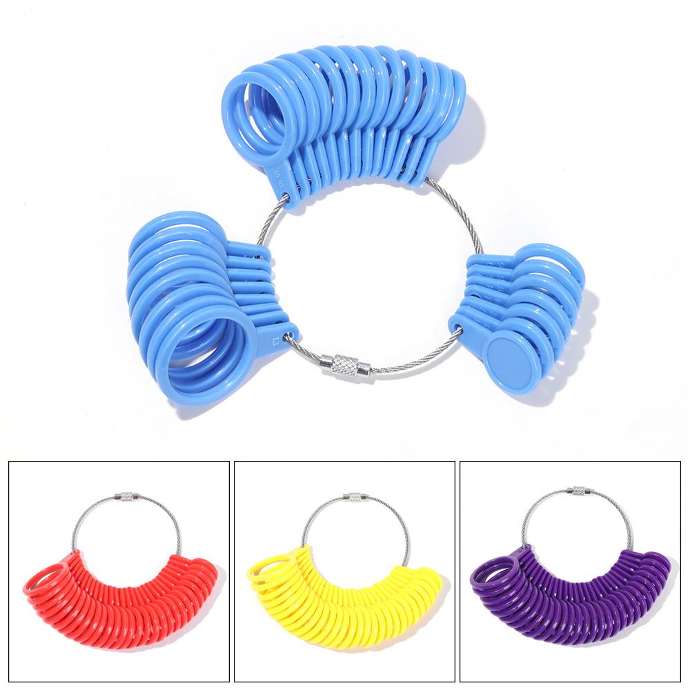 Portable US/UK Generic Standard Ring Finger Sizer Jewelry Measurement Loop Jeweler Gauge Tool