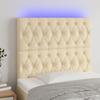 VidaXL LED Headboard Bedroom Furniture Single Bed Accessory Headboard Bed Frame Interior Cream 3122755