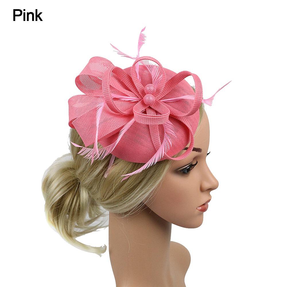 Шляпки-fascinator с перьями Цветочные аксессуары для волос Модный макияж Выпускной Женщины