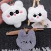 Anime JK Gojo Satoru Plush Keychain Cosplay White Cat Cosplay Gojo Pendants Backpack Key Ring Halloween Party Decoration