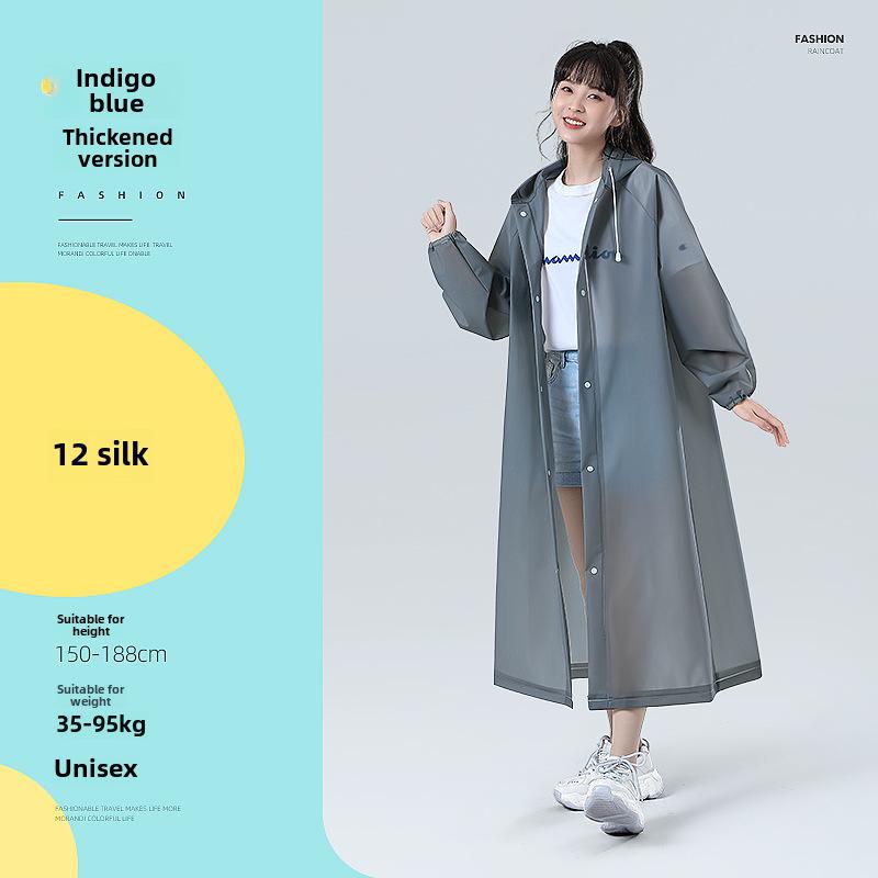 Прозрачный ЕВА цельный дождевик для взрослых и детей - Легкий, Портативный и Модный