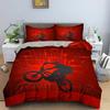 Motocross King Queen Bedding Set For Boys Adults Off-road Race Motorcycle Duvet Cover Dirt Bike Rider Polyester Comforter Cover