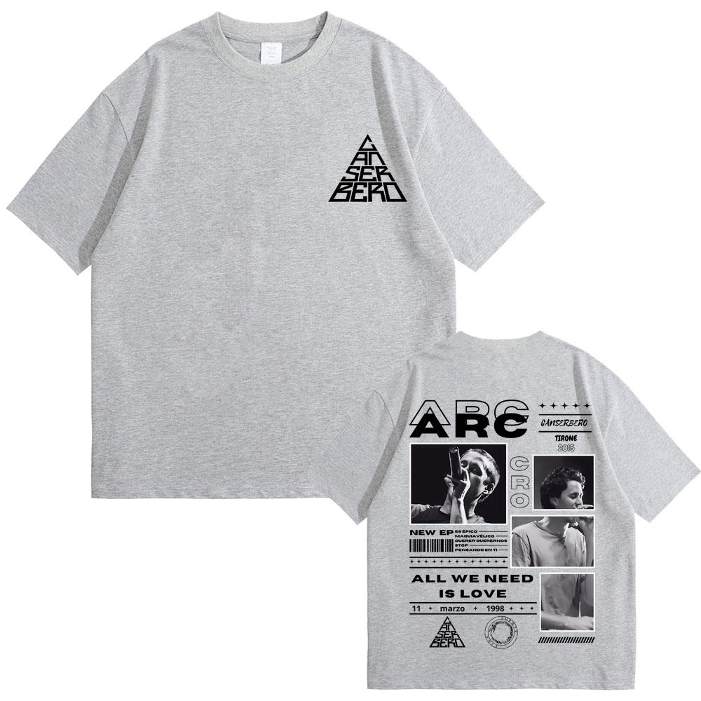 Горячая Распродажа Рэпер Canserbero Все, что нам нужно, это любовь Графическая футболка Muerte Vida Футболки Мужчины Женщины Хип-хоп Мода Футболка Оверсайз