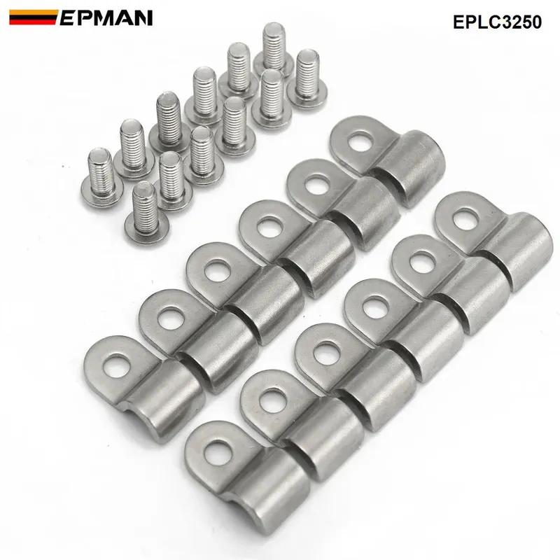 EPMAN Single Line Clamp Fuel Line Clamps 3/8"&3/16"& 1/4" SS 1 Pack Suit Fuel, Air, Electrical, Brake, Lines Etc EPLC3187