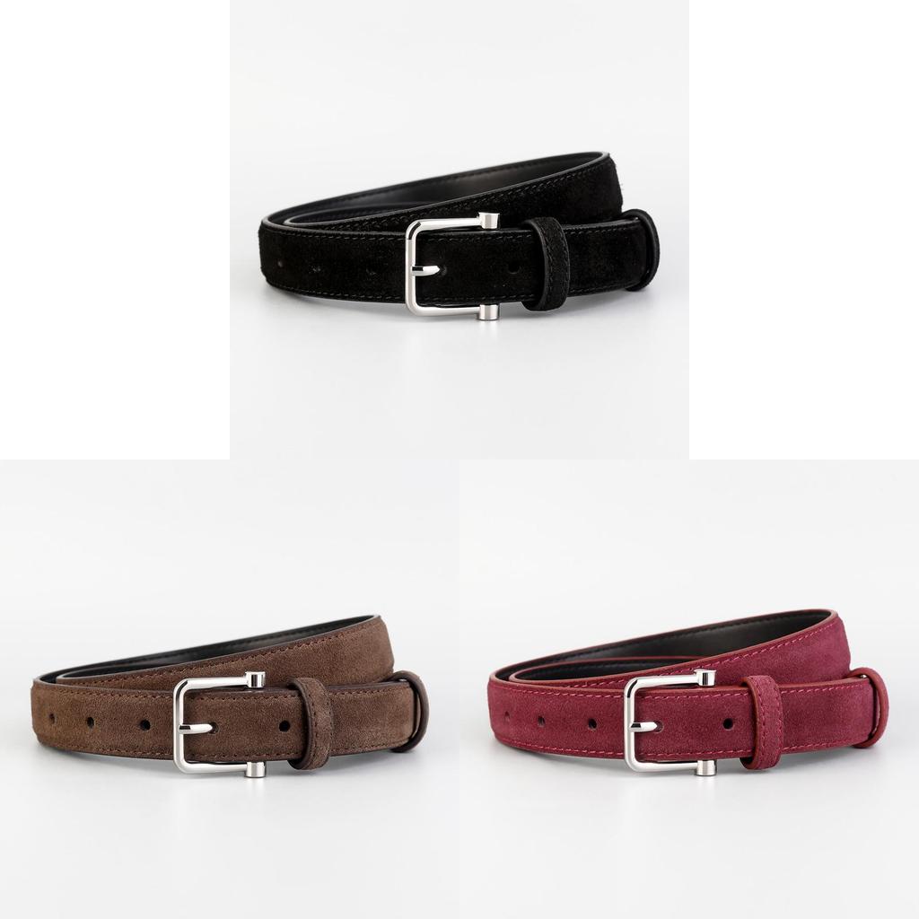 Minimalist Genuine Leather Belt For Business And Casual Wear With Pin Buckle For Men And Women