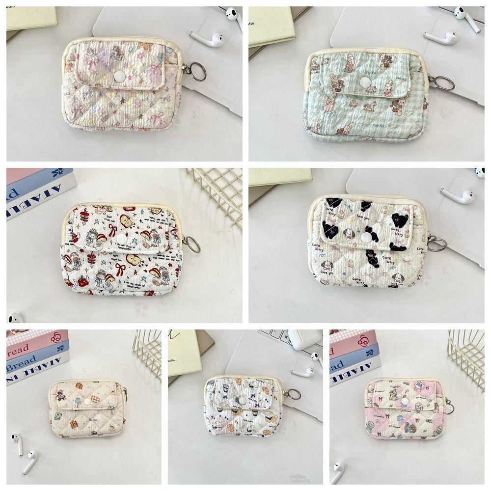 Korean Style Small Lipstick Bag Cartoon Printing Sanitary Napkin Storage Bag Cute Wallet  Outdoor