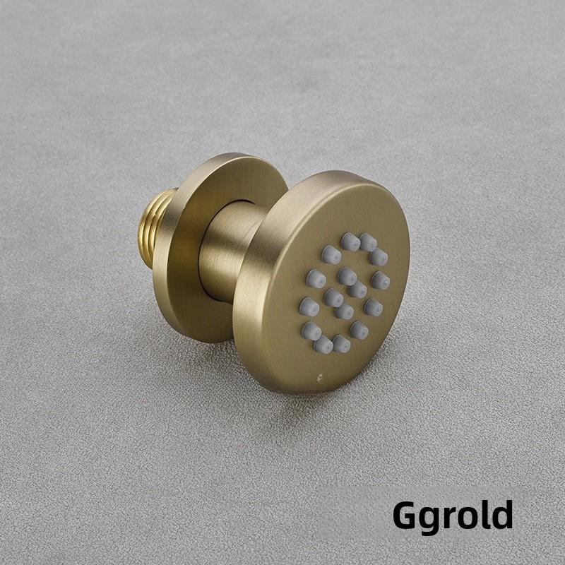 Хромированный Черный Латунный Корпус Боковые Души Квадратный Душ Спа Массажные Боковые Форсунки Золотая Скрытая Душевая Лейка Смеситель Аксессуар