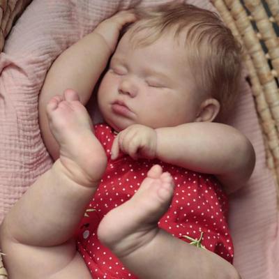 BZDOLL Реборн Спящий Малыш 3D Кожа Мягкий Винил 60 СМ 24 Дюйма Толстый Кукла Игрушка для Девочки с Сосудистой Веной Тканевое Тело Как Настоящий Арт Бебе