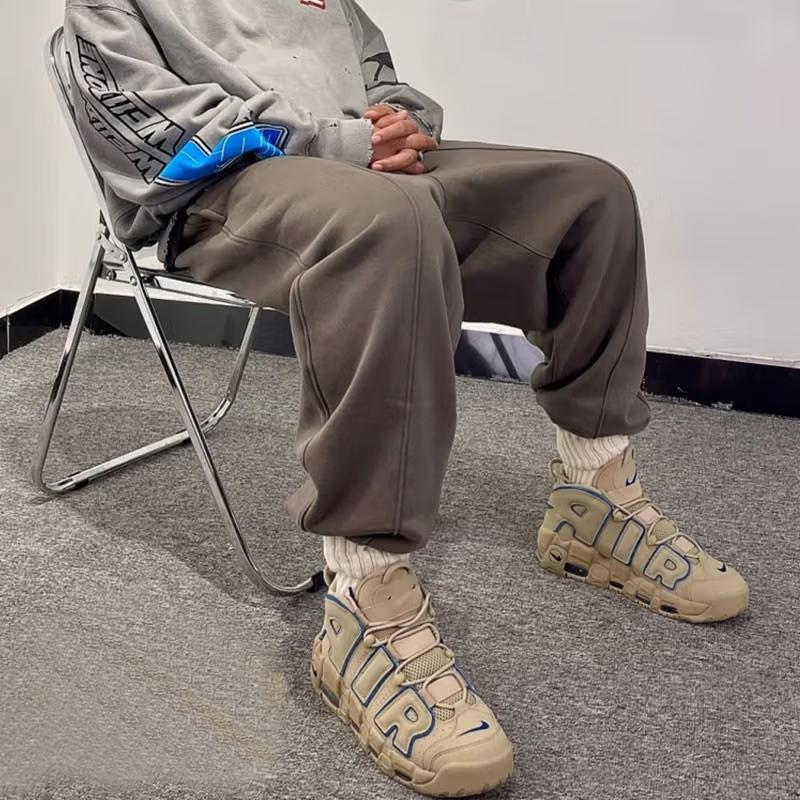 Nike Air More Uptempo GS Limestone Kids Sneakers Tan Valerian-Blue DQ6200-200