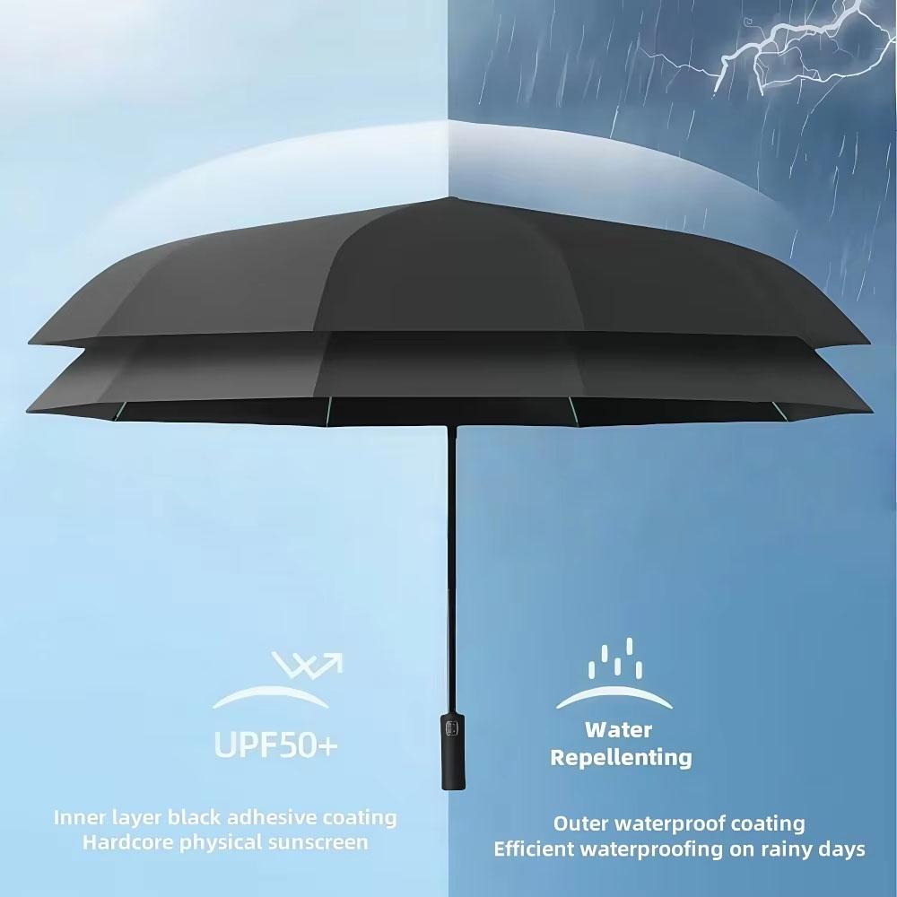 New Super Strong Windproof Automatic Umbrella Sunshade Uv 12K Ribs 105cm Diamete Protection Outdoor Rain Gear Portable Umbrella