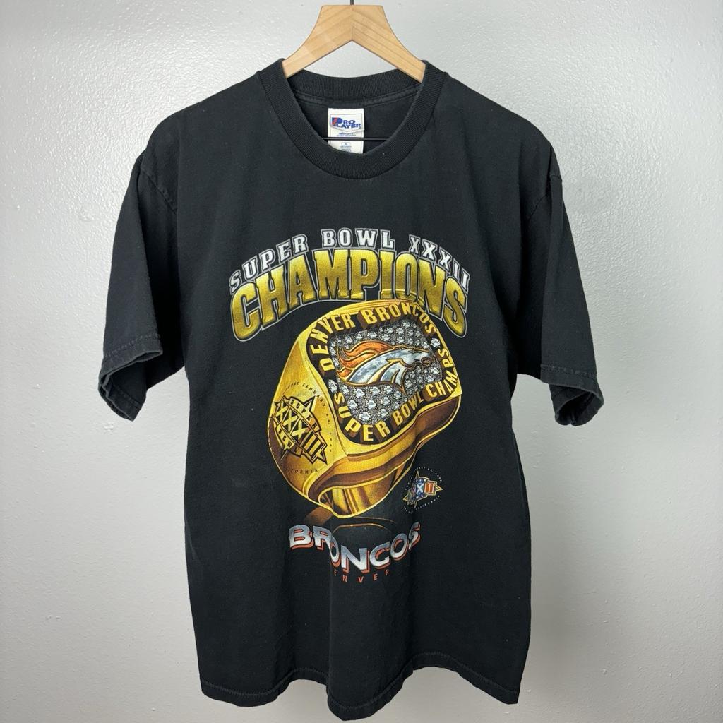 Vintage 90s Denver Broncos Super Bowl Ring T Shirt Made In USA Pro Player XL Unisex T-Shirt
