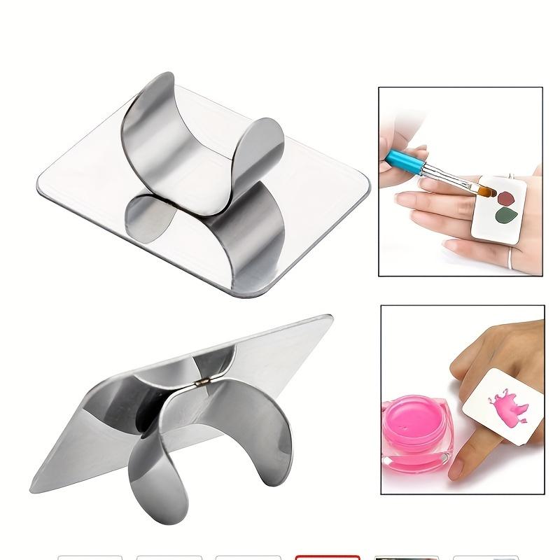 Палитра для смешивания макияжа, палитра KissDate Makeup Spatula с лопаточкой для тональной основы, палитра для нейл-арта из нержавеющей стали