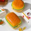 Творческий ланч-бокс для гамбургеров, детский ланч-бокс для бургеров, детский ланч-бокс, контейнер для еды с вилкой, контейнер для еды