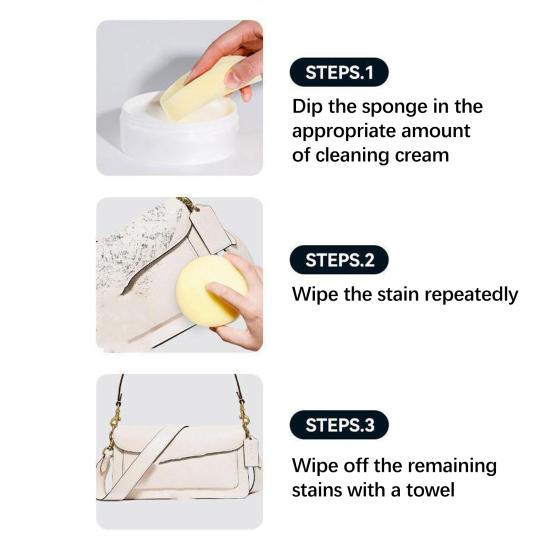 Белый крем для чистки обуви Безопасные ингредиенты Чистящая паста Удобный в использовании Губчатый аппликатор