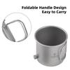 Portable Camping Coffee Pot 400ml with Detachable Spout Ti Metal Coffee Kettle Foldable Handle for