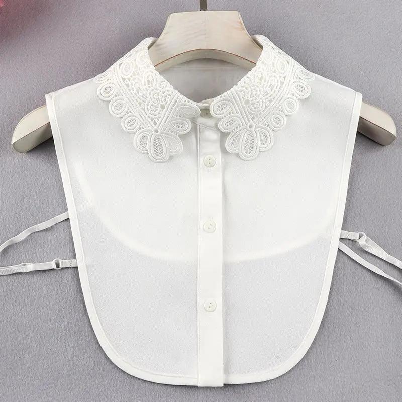 24 Styles Female Chiffon Fake Collar for Women Blouse Shirt False Collar Ladies Lapel Detachable Collar Female Decorative