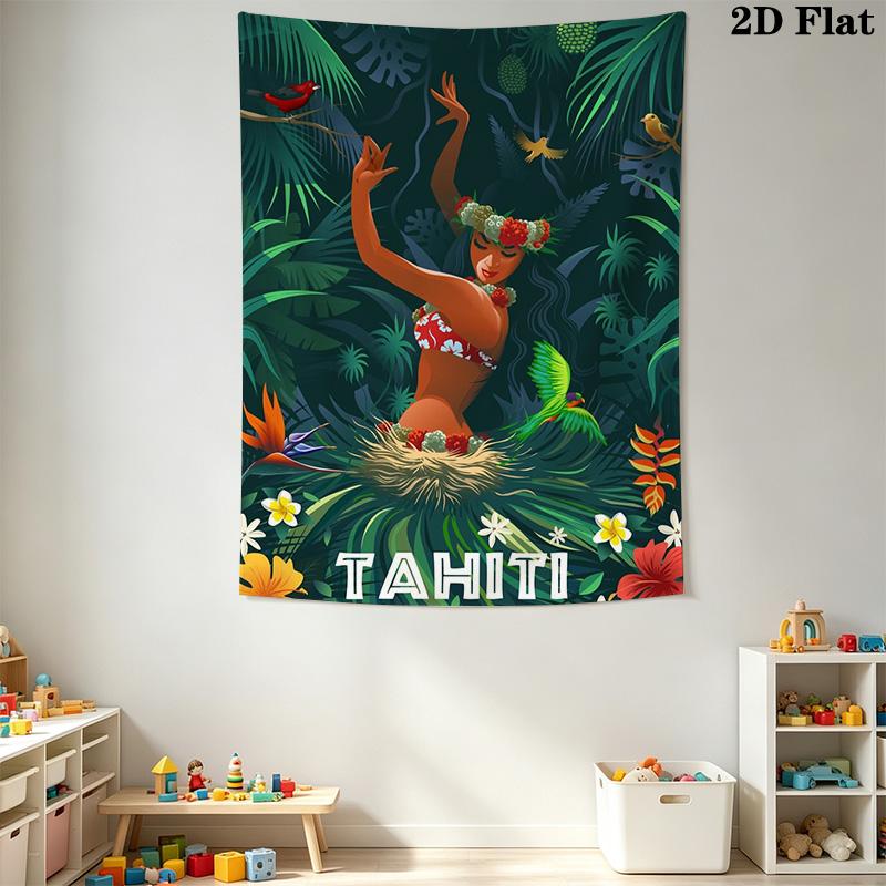 Tahiti Pattern Home Decor Tapestry, Wall Hanging, Decorative RV Wall Cloth.XGT0914505