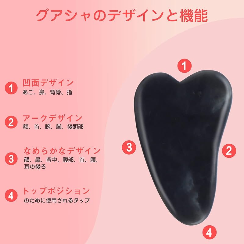 Нефритовый ролик и набор гуаша для массажа лица, глаз и шеи для устранения морщин и замедления старения - 100% натуральный нефрит (черный)