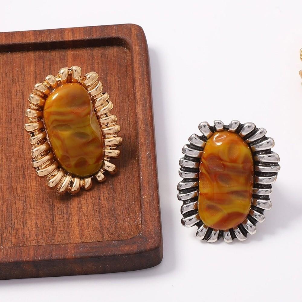 Exquisite Open Ring Luxury Finger Ring Fashion Resin Ring Jewelry Accessories