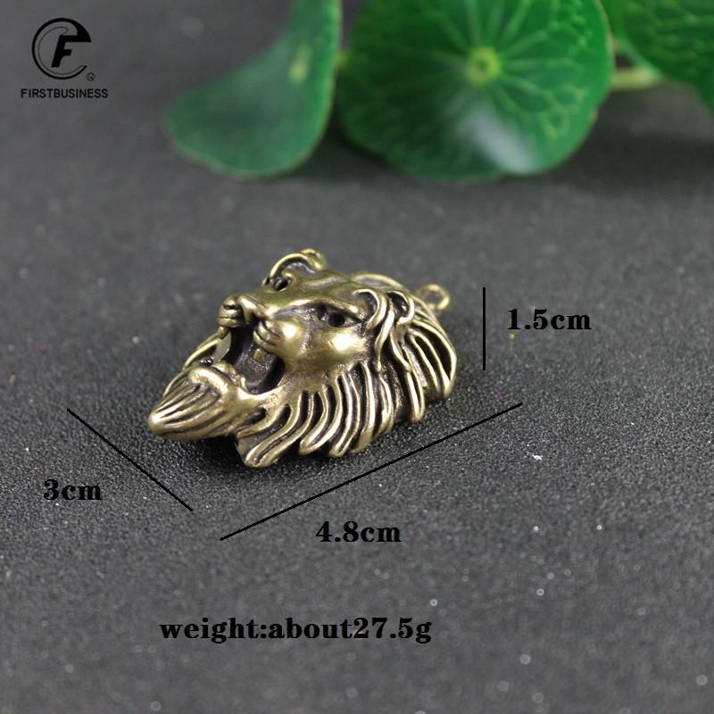 Латунные Брелки-Подвески в Стиле Панк-Рок с Головой Льва, Ювелирные Изделия, Ручная Работа, Медный Подвес, Животные, Инструменты, Счастливые Домашние Украшения, Защита от Зла