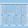 8PCS/Set Geometric Drawing Protractor Multi-function Mathematics Function Ruler  Students Gift