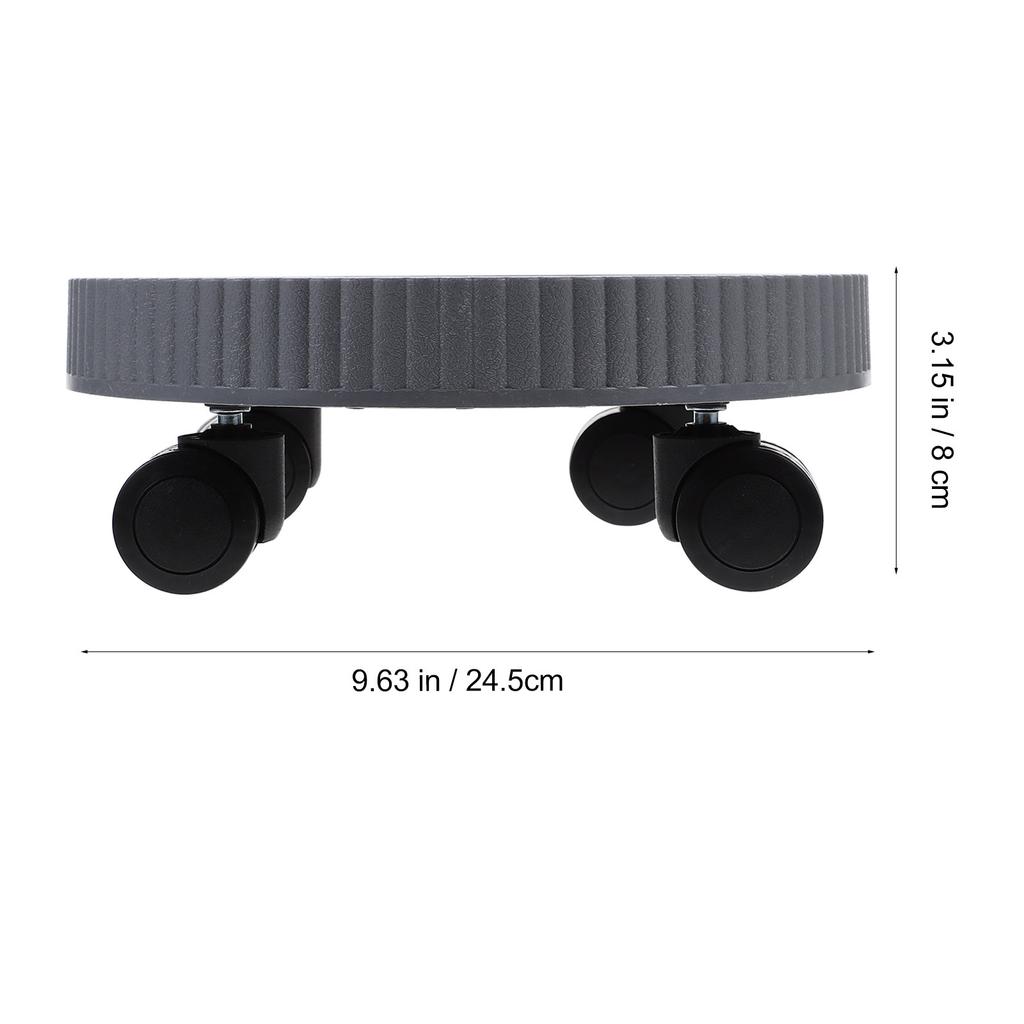 Thickened Plastic Plant Tray Rolling Planter Tray Trolley Wheels Indoor Outdoor Flower Pot Base Smooth Castors Garden Plant
