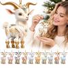 2D Flat Goat Hanging Ornament Set Shining Christmas Tree Ornament Gifts Goat Pendant  Bag Charms