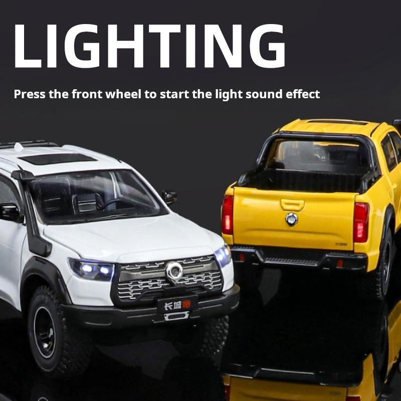 1:24 Large Pickup Truck Great Wall Pao DALILUN off-road Vehicle Toy Simulated Alloy Car Model Pull Back Collection Ornament