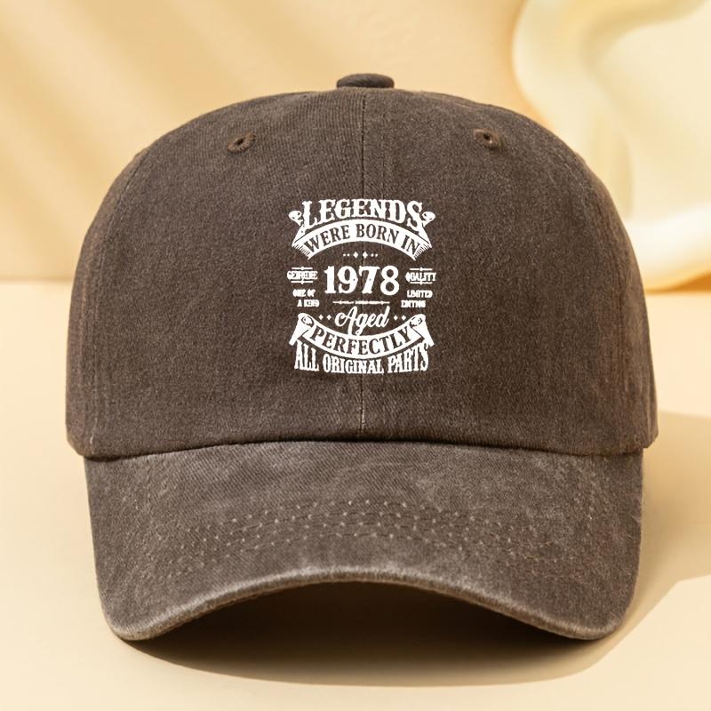 LEGENDS Print Baseball Cap Unisex Fashion Versatile Hat Classic Retro Washed Outdoor Lightweight Curved Brim Cap Trucker