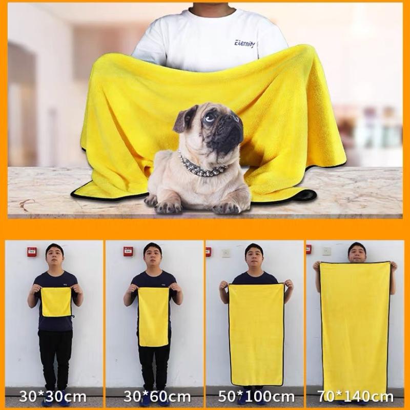 Полотенце для домашних животных, впитывающее полотенце для ванны, быстросохнущее мягкое волокно, банные полотенца для собак и кошек, толстое специальное полотенце для чистки домашних животных, домашнее животное