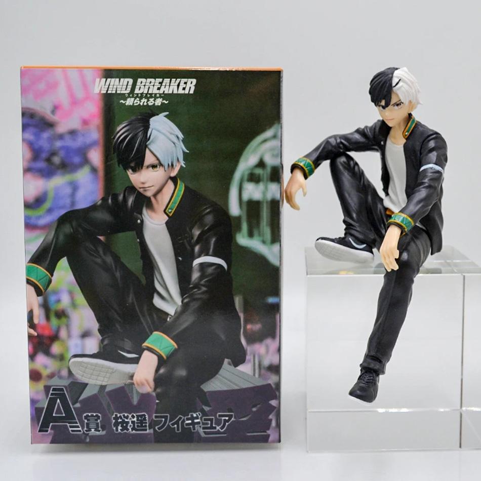 Anime WIND BREAKER Sakura Haruka Figure Kaji Ren Noodle Stopper Figure Sitting Model Toy Gift Doll Aciton Figure