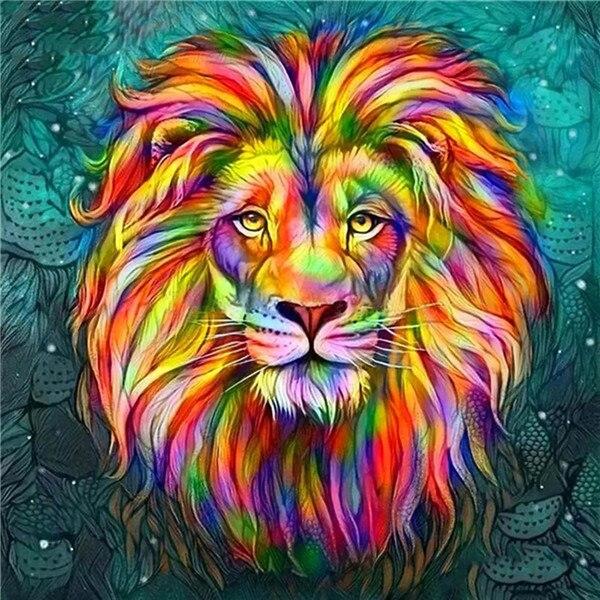 50x50cm 5d Diamond Painting Lion Diamond Embroidery Animal Pictures Of Rhinestones Mosaic Cross Stitch Craft Kit