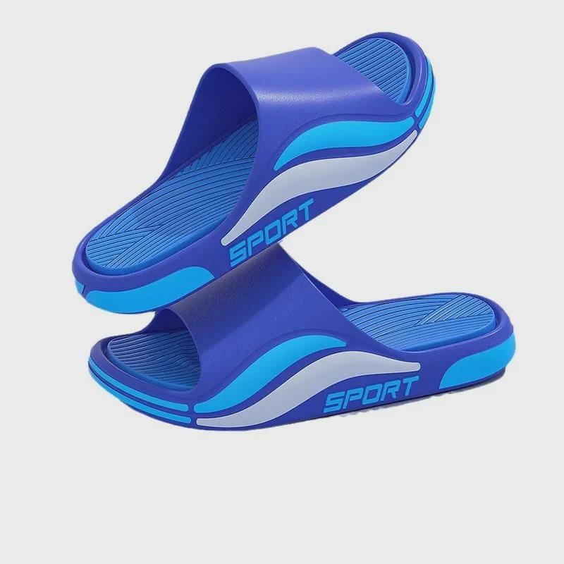 Прочные мужские и женские тапочки с высокой эластичностью и толстой подошвой для лета, идеально подходят для использования на открытом воздухе и домашнего купания