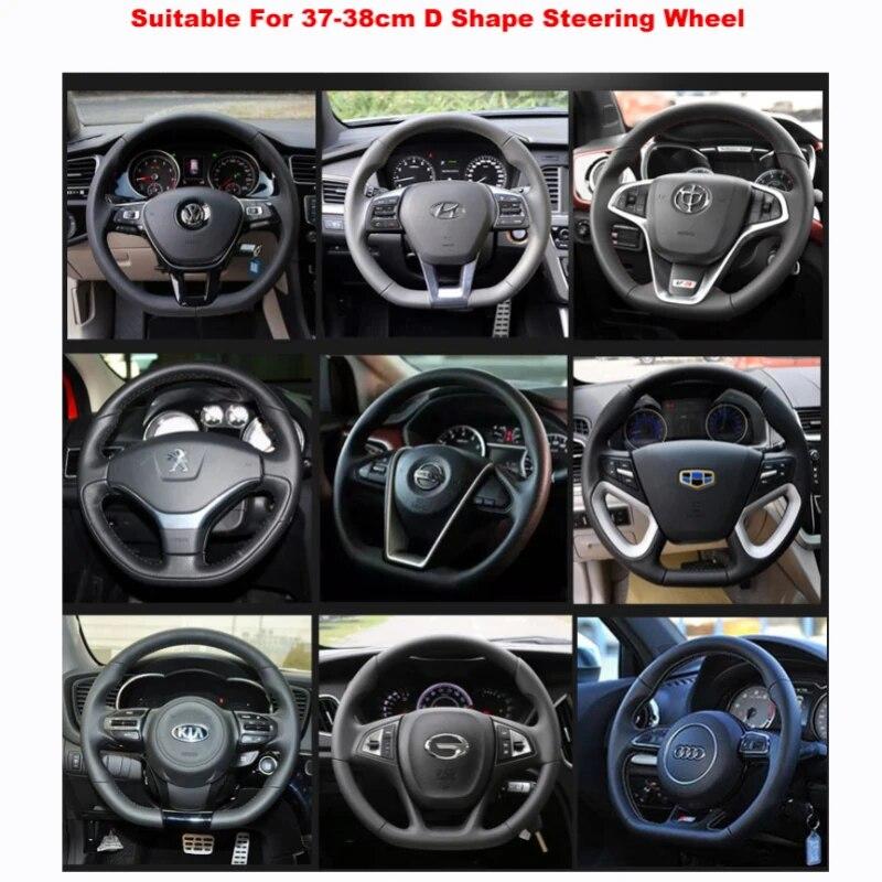 Углеродное волокно + кожа D-образный чехол на руль автомобиля для Chery Exeed VX 2022 LX-2022 TXL-2022 Автоаксессуары