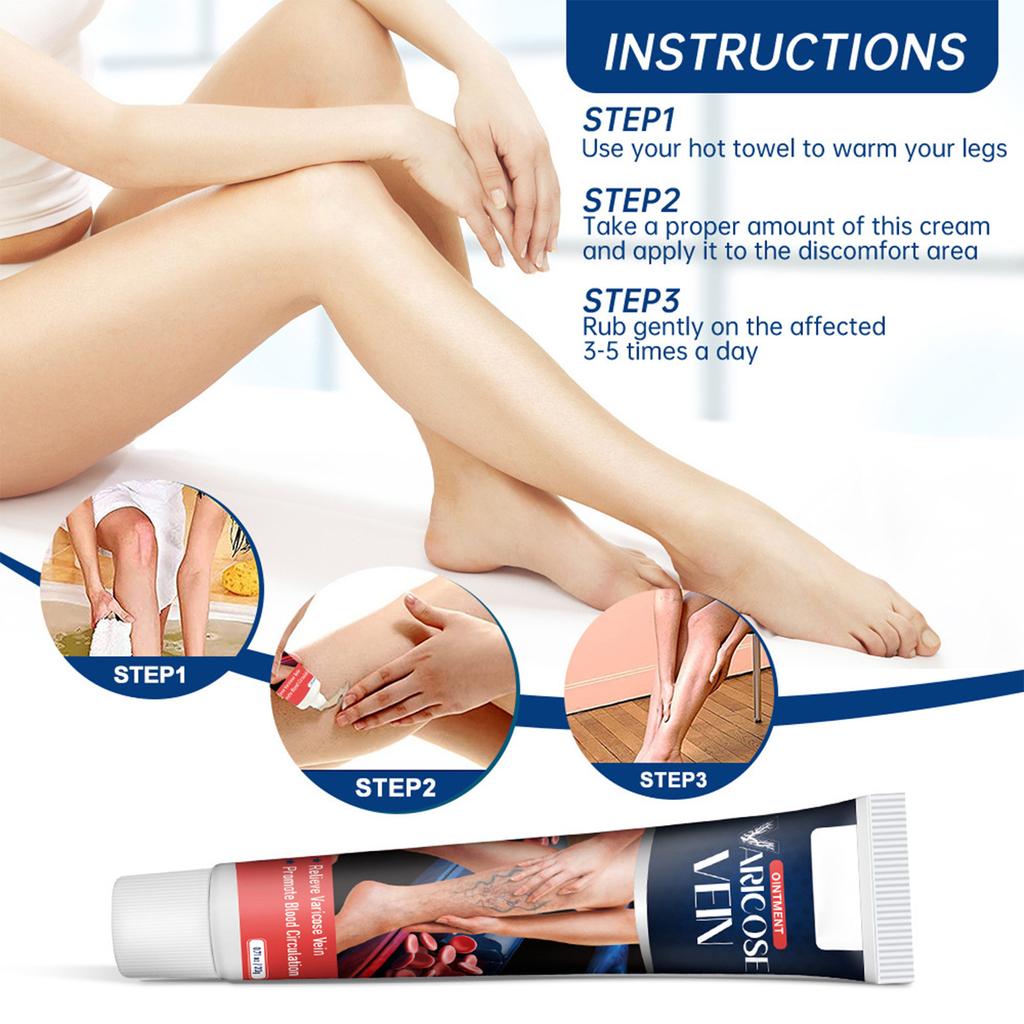 Vein Care Cream Mai Li Shu Ointment Earthworm Legs Spider Varicose Veins 20g