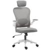 Office Chair Ergonomic Desk Chair with Flip-Up Armrests, Adjustable Lumbar Support Gray